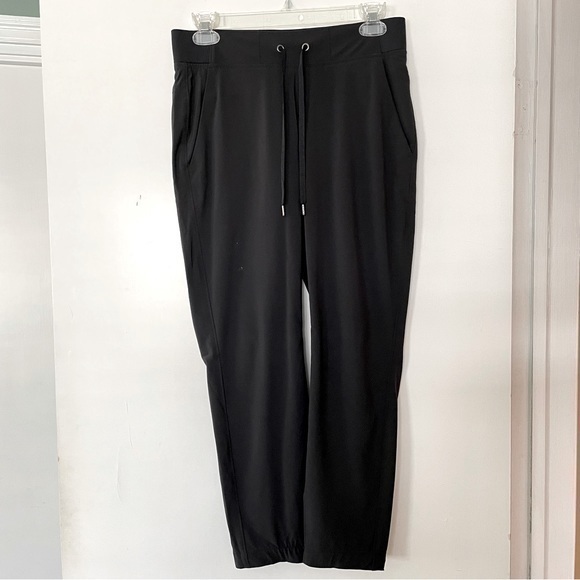Athleta Pants - Athleta black pants elastic drawstring waist size 0